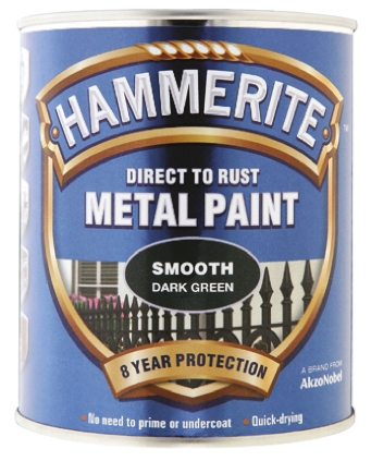 Hammerite Direct to Rust Paint in Smooth Green, 250 ml