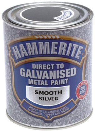 Hammerite Direct to Rust Paint in Smooth Silver, 5 L