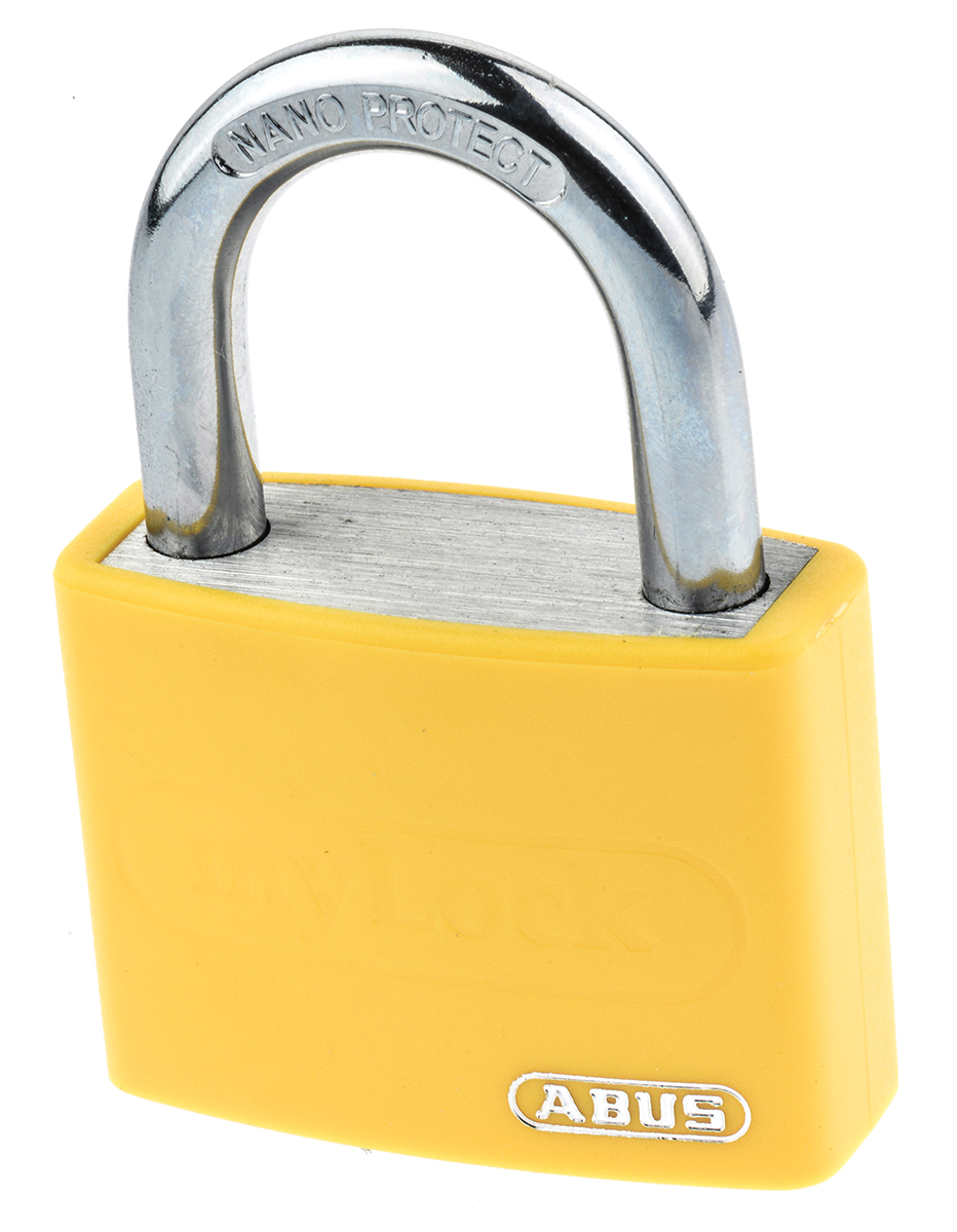 ABUS Key Aluminium, Steel Safety Padlock Weatherproof, 6.5 mm Shackle, 4 mm Body