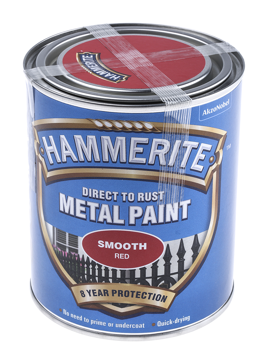 Hammerite Direct to Rust Paint in Smooth Red, 750 ml