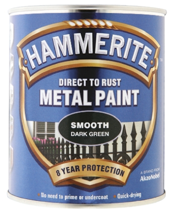 Hammerite Direct to Rust Paint in Smooth Green, 750 ml
