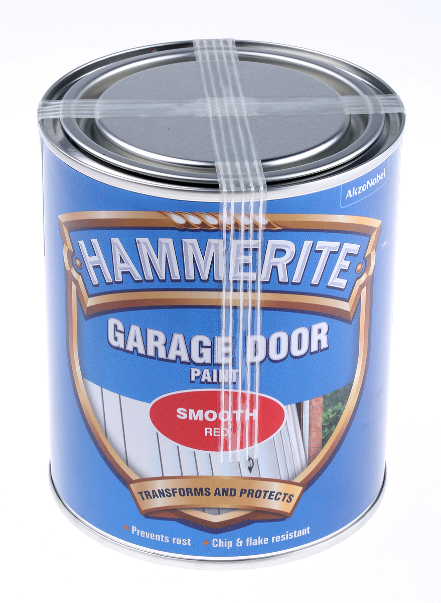 Hammerite Garage Door Enamel Paint in Gloss Red, 750 ml