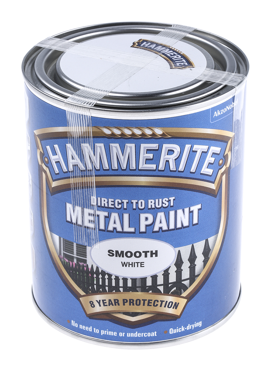 Hammerite Direct to Rust Paint in Smooth White, 750 ml
