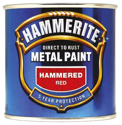 Hammerite Direct to Rust Paint in Hammered Red, 250 ml