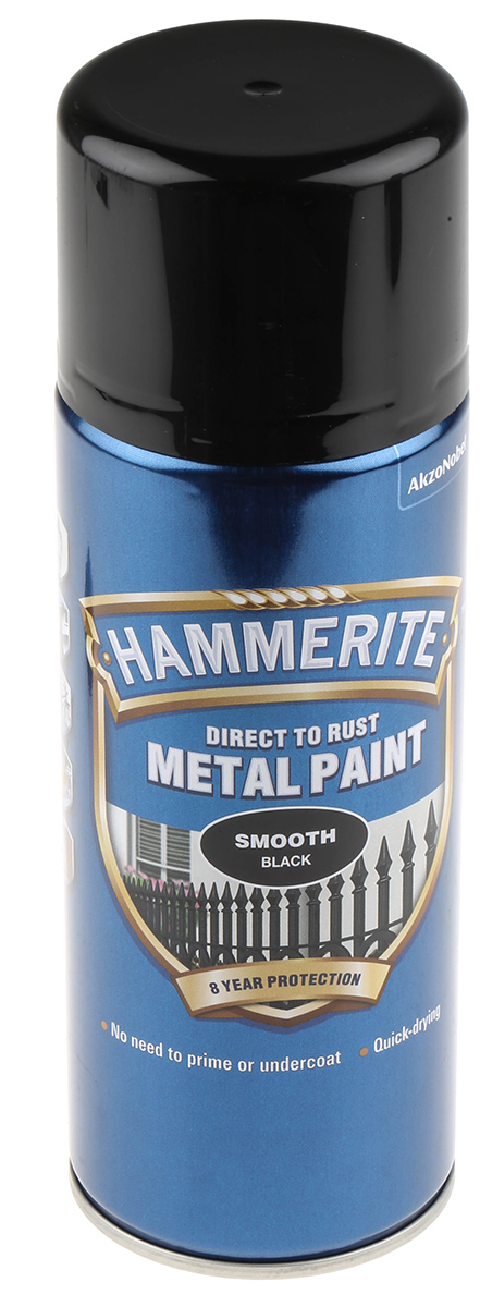 Hammerite 400 ml Black Smooth Spray Paint