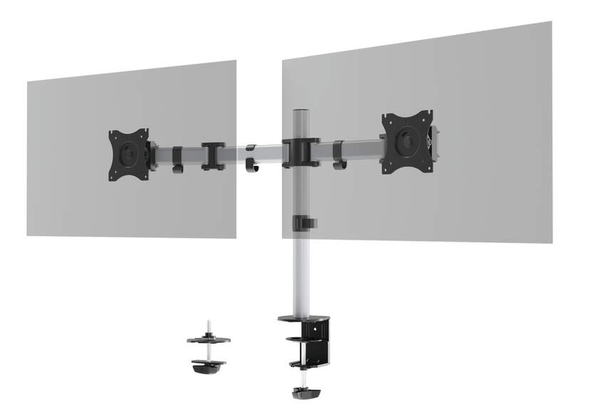 Durable Monitor Arm, Max 27 in Monitor, 2 Supported Display(s)