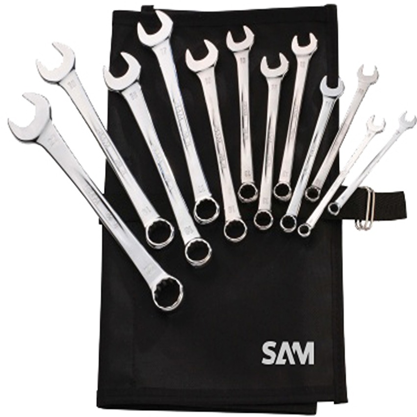 SAM 14-Piece Combination Spanner Set, Chrome Vanadium Steel
