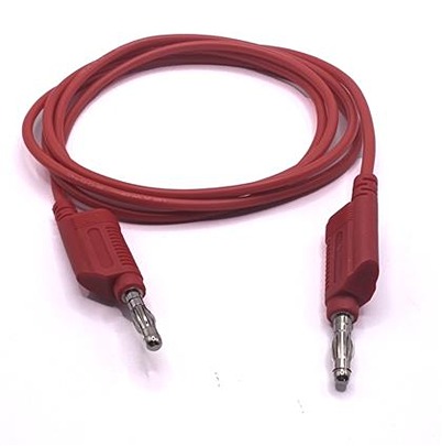 Mueller Electric Red Male Banana Connector, 4 mm Connector, Plug-In Termination, 19A, 60V