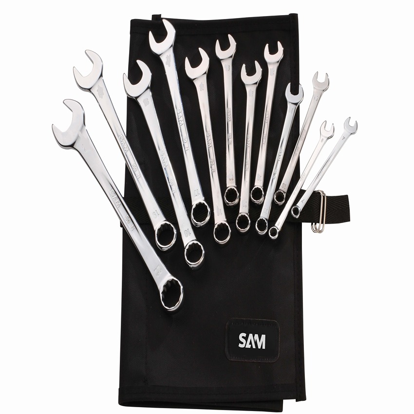 SAM 16-Piece Combination Spanner Set, 3.2 to 17 mm, Chrome Vanadium Steel