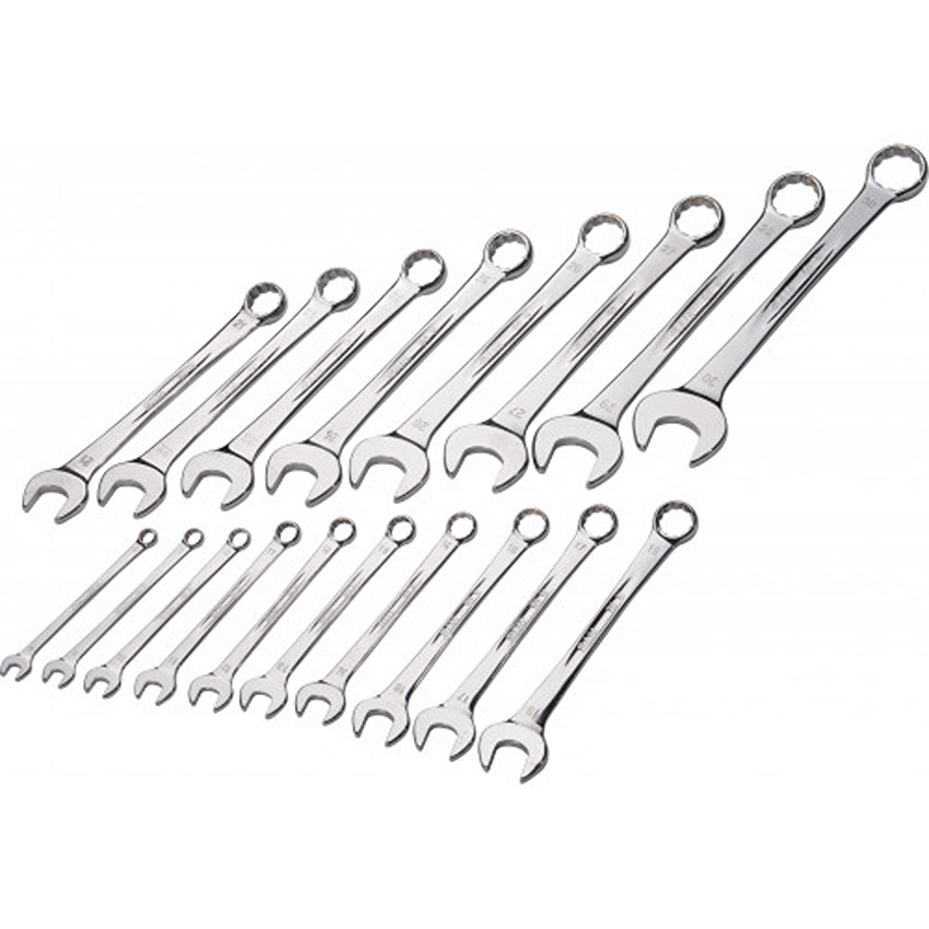 SAM 18-Piece Combination Spanner Set, 8 to 30 mm, Chrome Vanadium Steel