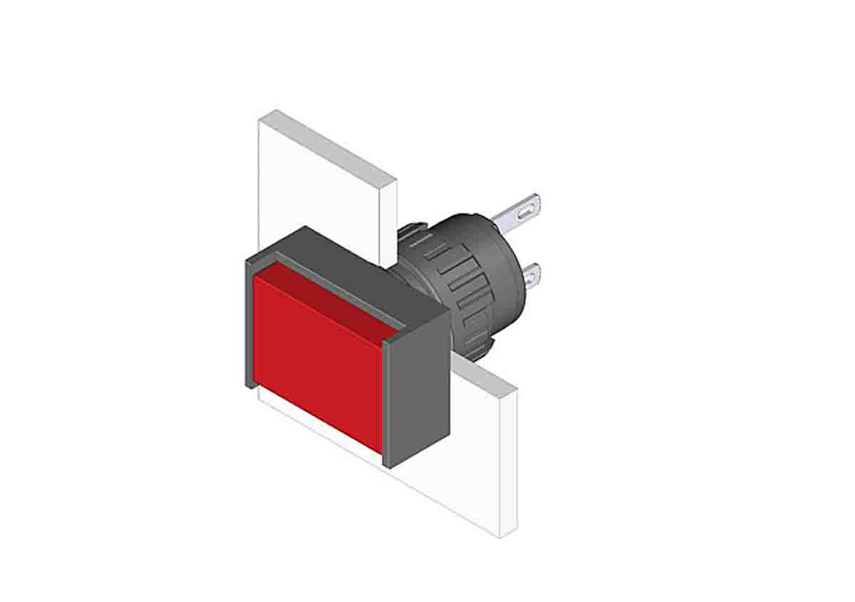 EAO, 51, Panel LED Pilot Light, 16 mm Cutout, IP65, Round, 48V