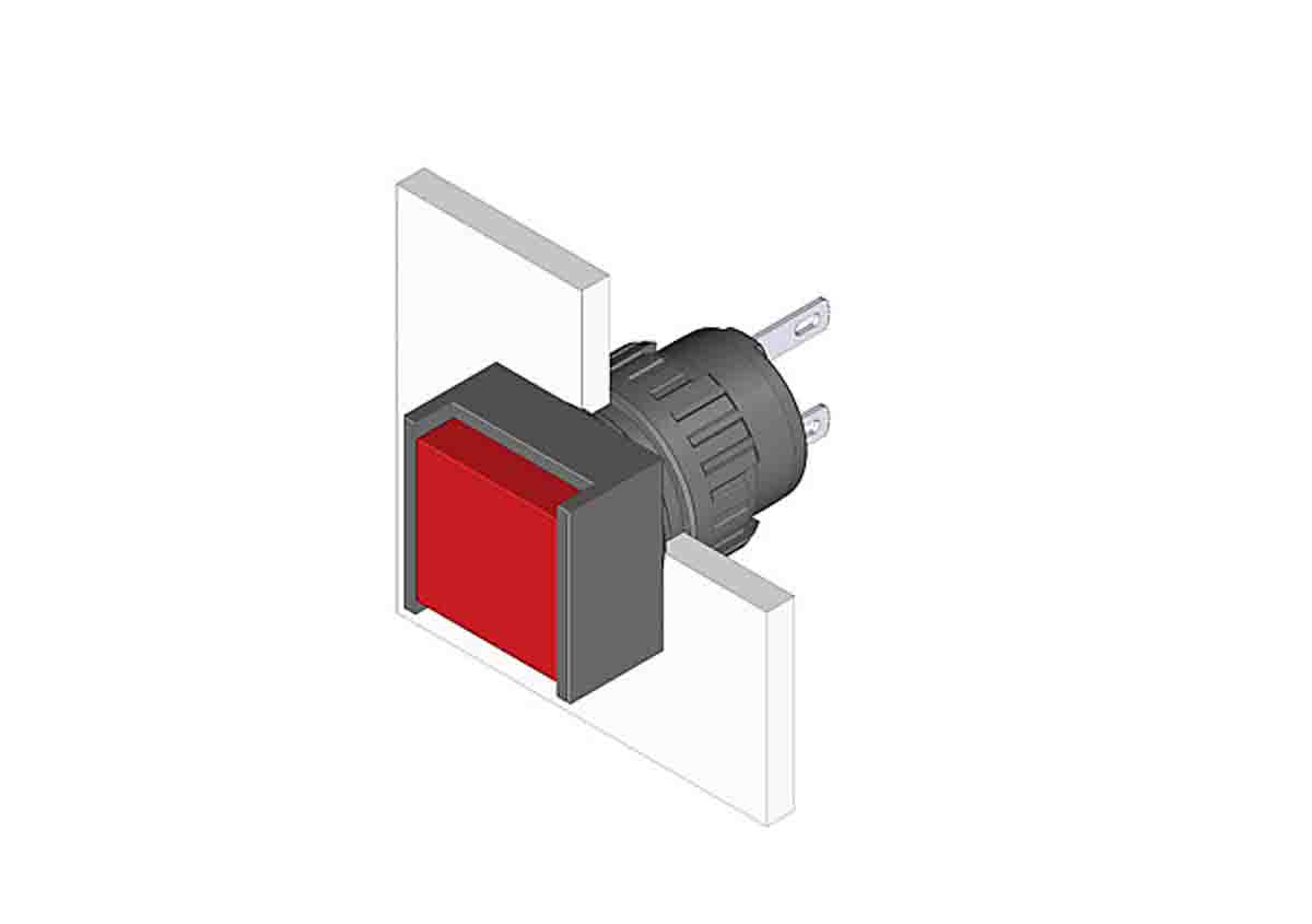 EAO, 51, Panel LED Pilot Light, 16 mm Cutout, IP65, Round, 48V