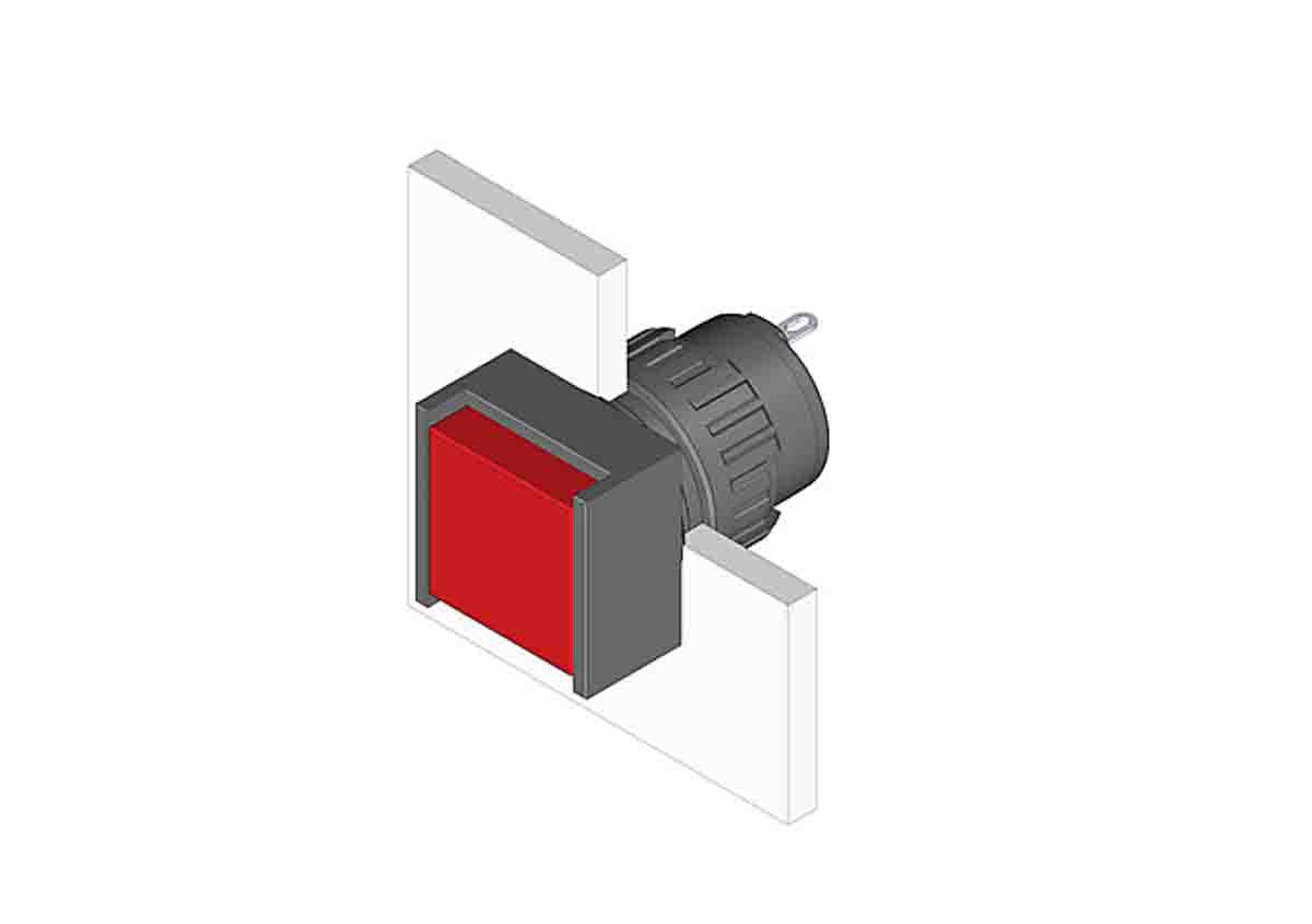 EAO, 51, Panel LED Pilot Light, 16 mm Cutout, IP65, Round, 48V