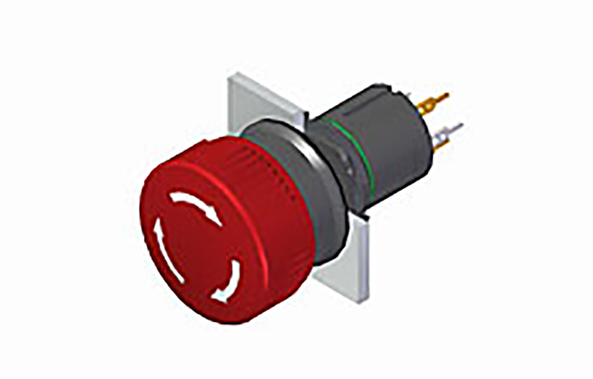 EAO 51 Series Emergency Stop Push Button, Panel Mount, 16.2 mm Cutout, 1 NO/1 NC, IP65