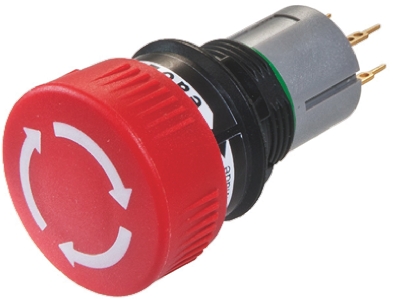 EAO 01 Series Maintained Emergency Stop Push Button, Panel Mount, 16 mm Cutout, SPDT, IP65