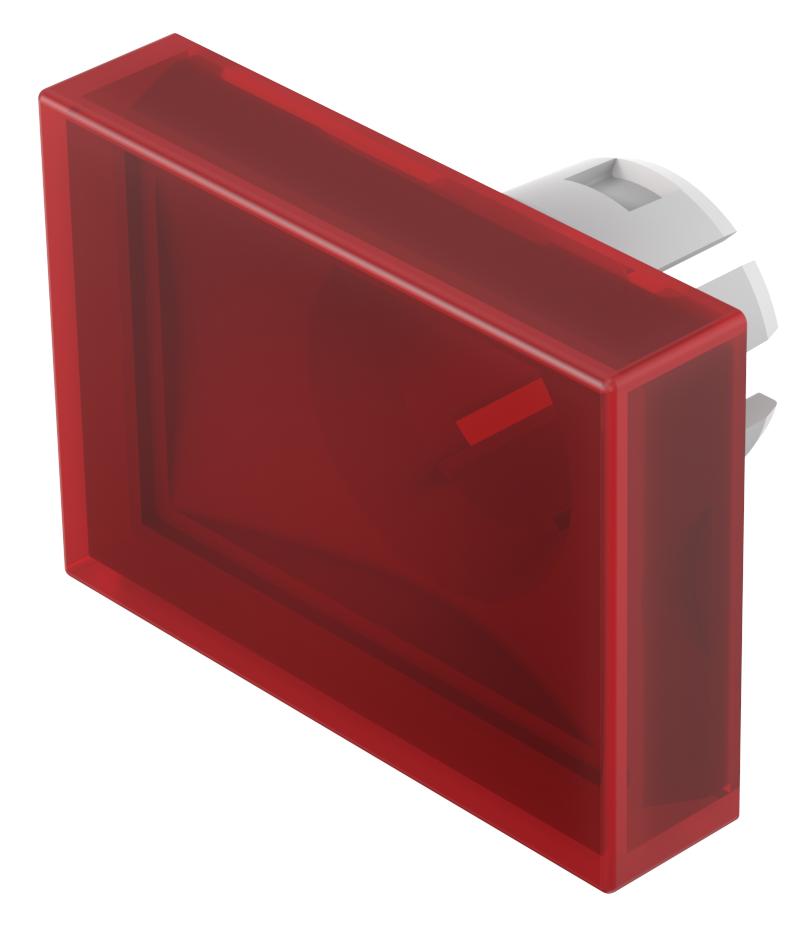 EAO Red Rectangular Push Button Lens for Use with Push Button