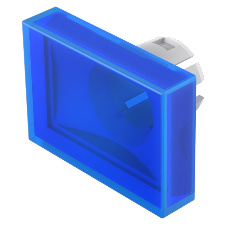 EAO Indicator Lens Rectangular Style, Blue, 21.5 mm Long