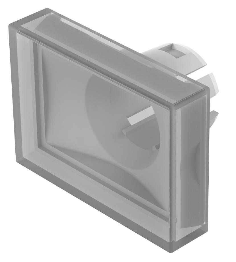 EAO White Rectangular Push Button Lens for Use with Push Button
