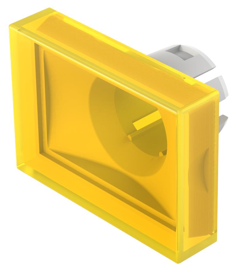 EAO Yellow Rectangular Push Button Lens for Use with Push Button