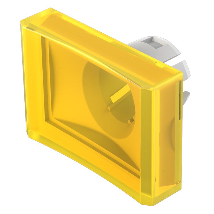 EAO Indicator Lens Rectangular Style, Yellow, 21.5 mm Long