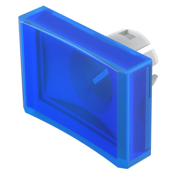 EAO Indicator Lens Rectangular Style, Blue, 21.5 mm Long