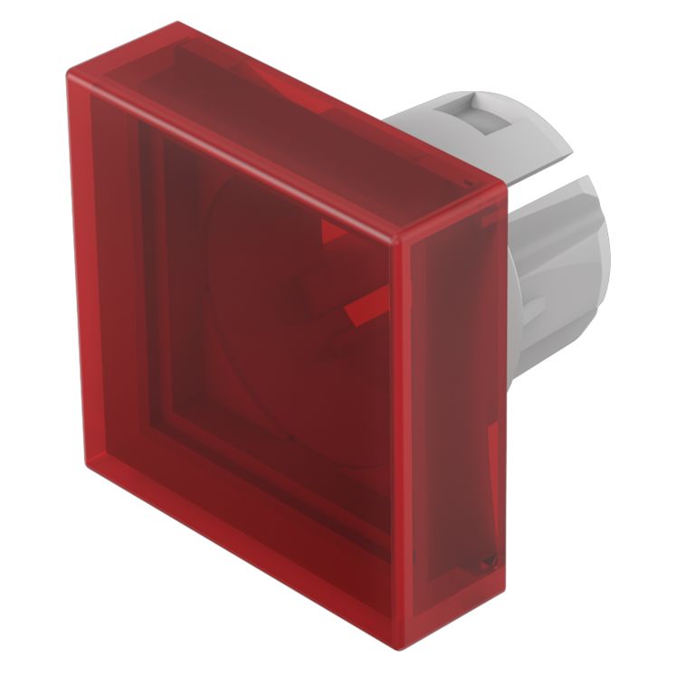 EAO Indicator Lens Square Style, Red, 15.3 mm Long