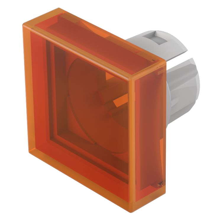 EAO Indicator Lens Square Style, Orange, 15.3 mm Long