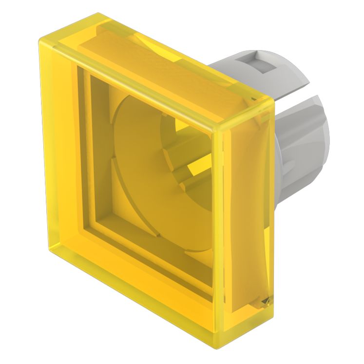 EAO Indicator Lens Square Style, Yellow, 15.3 mm Long