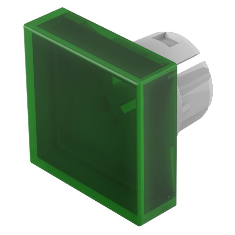 EAO Indicator Lens Square Style, Green, 15.3 mm Long