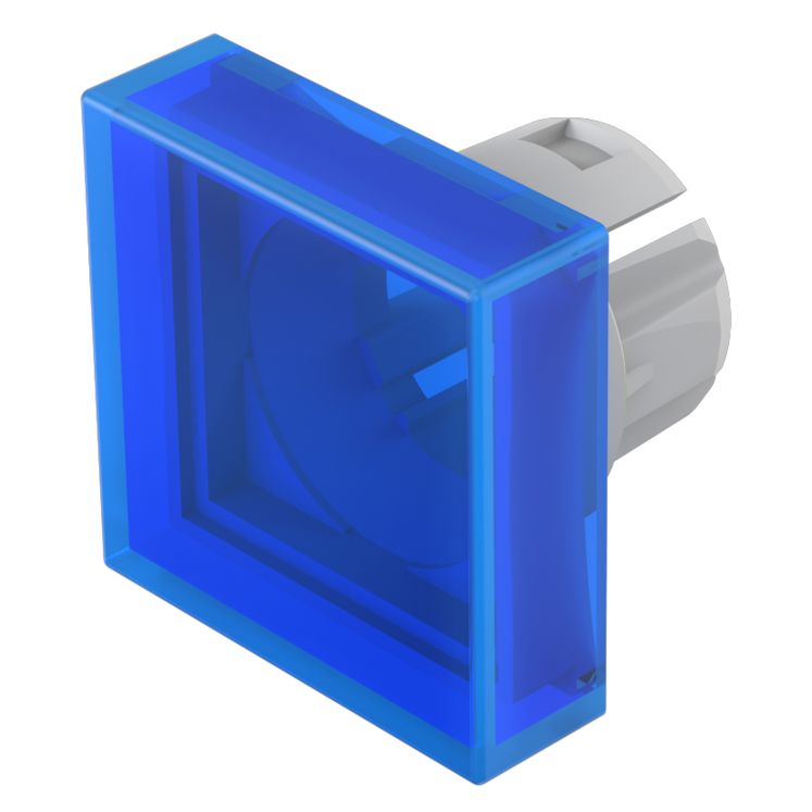 EAO Indicator Lens Square Style, Blue, 15.3 mm Long