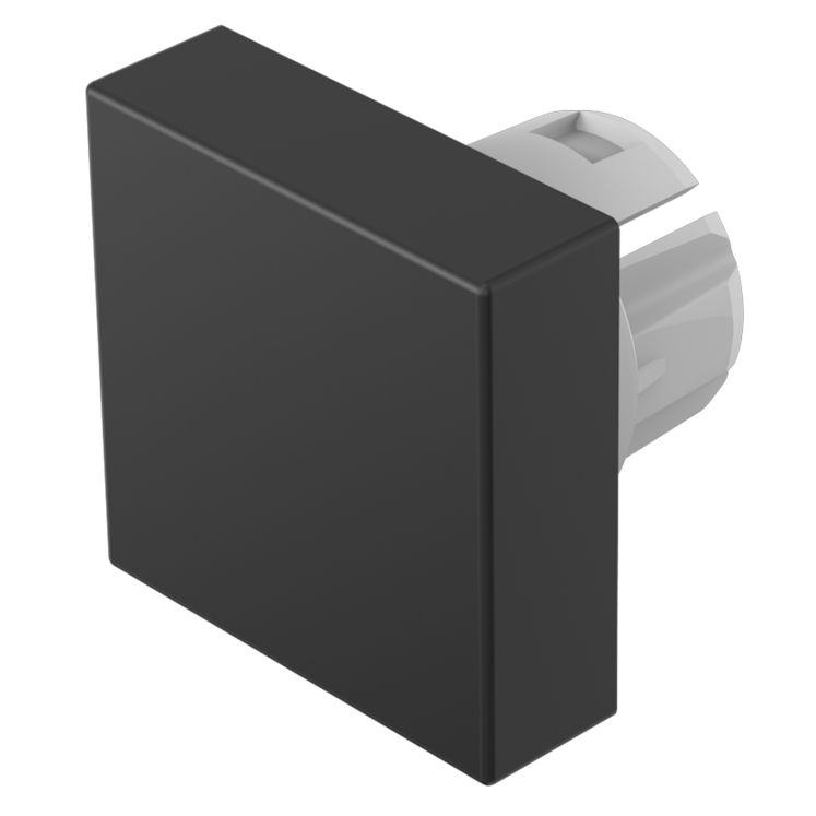 EAO Indicator Lens Square Style, Grey, 15.3 mm Long