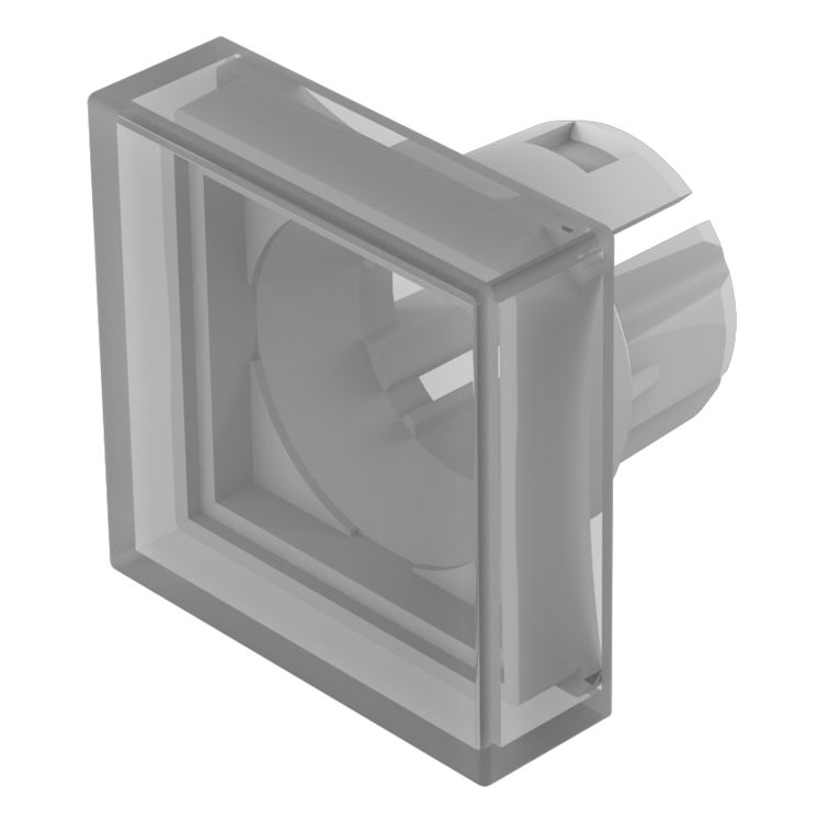 EAO Indicator Lens Square Style, White, 15.3 mm Long