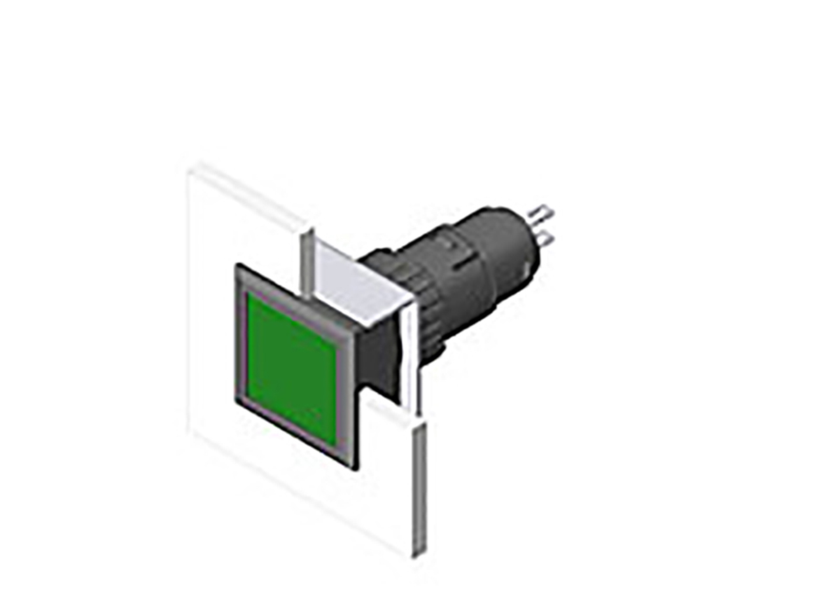 EAO Green Rectangular Push Button Lens for Use with Series 51 Switch