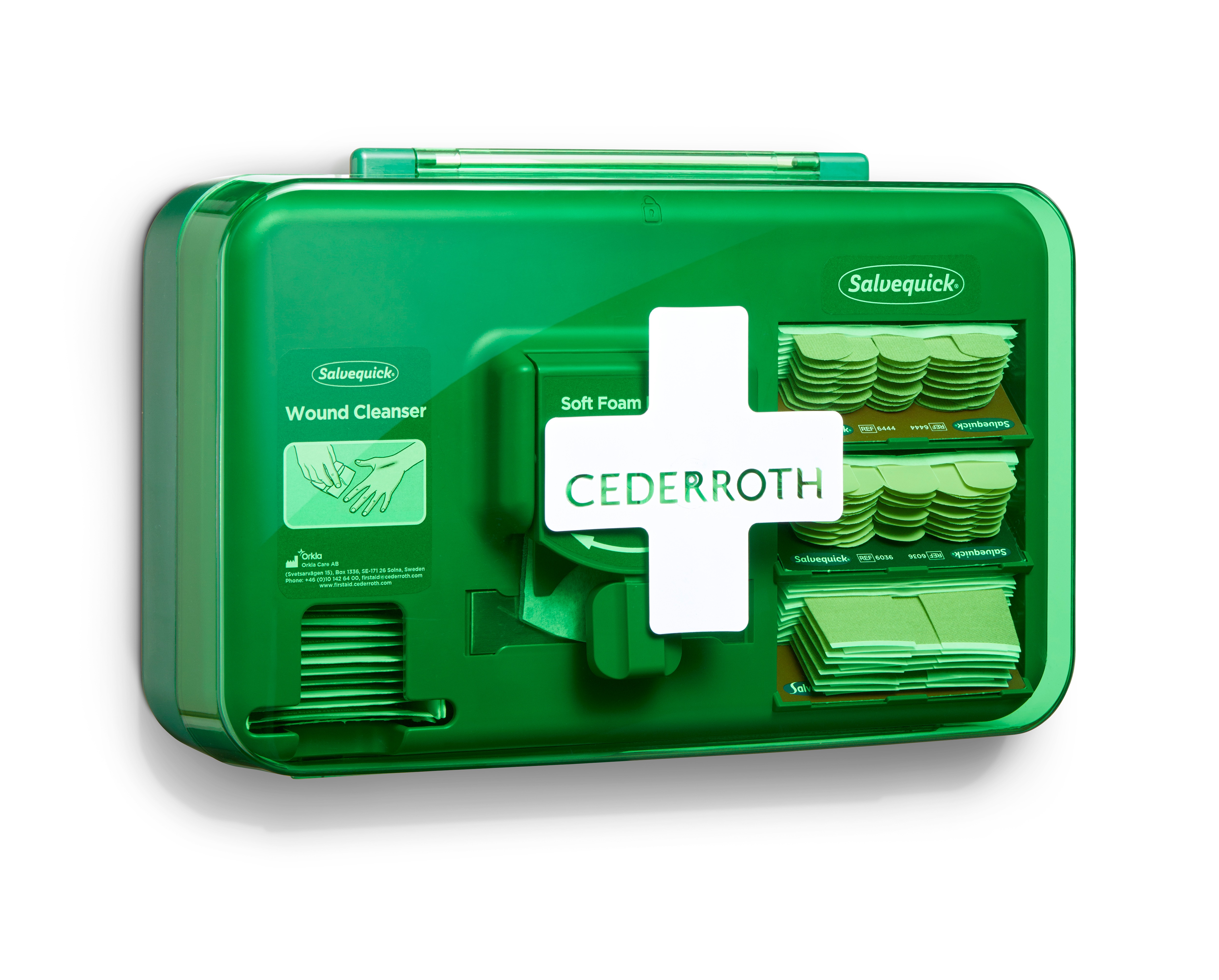 Cederroth Polycarbonate, ABS Green Wound Care Dispenser Dispenser, 7 Per Pack Per Package 3100000.00 mm