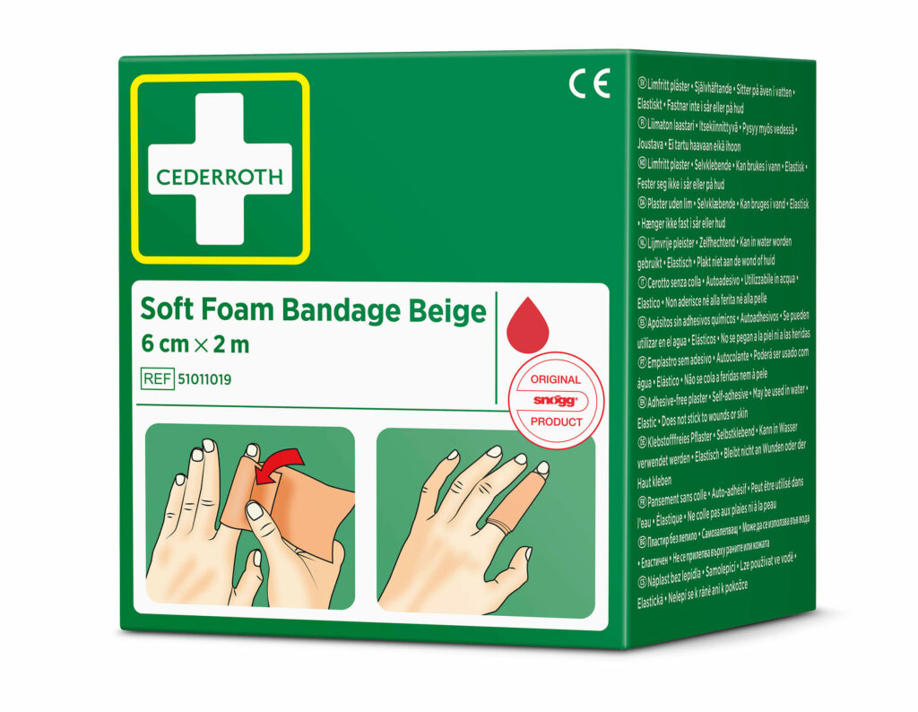 Cederroth Self-Adhesive Bandage Soft Foam, 1 Per Pack Per Package