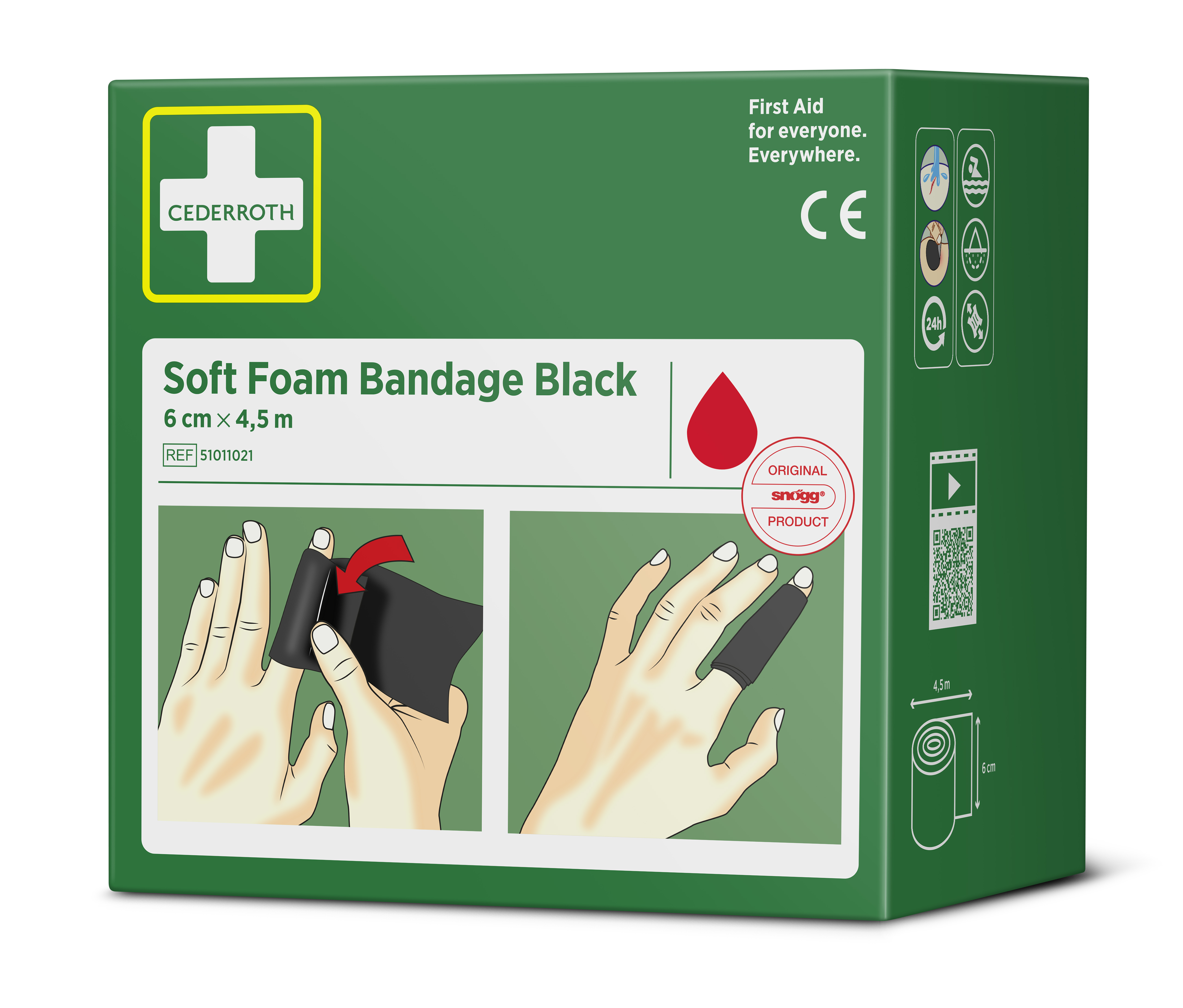 Cederroth Self-Adhesive Bandage Soft Foam, 1 Per Pack Per Package