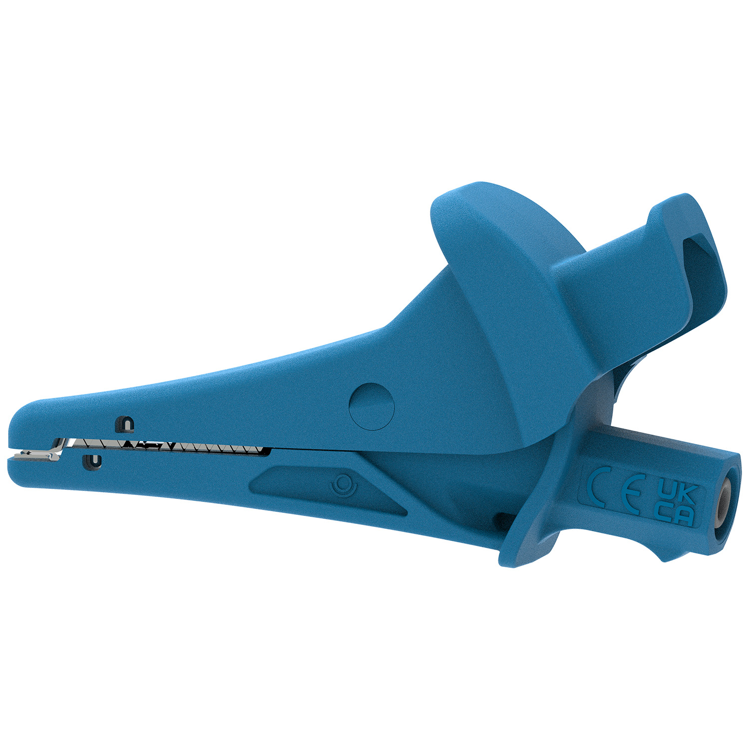 Electro PJP Alligator Clip, Nickel Plated Brass Contact, Blue