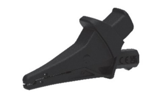 Electro PJP Alligator Clip, Nickel Plated Brass Contact, Black