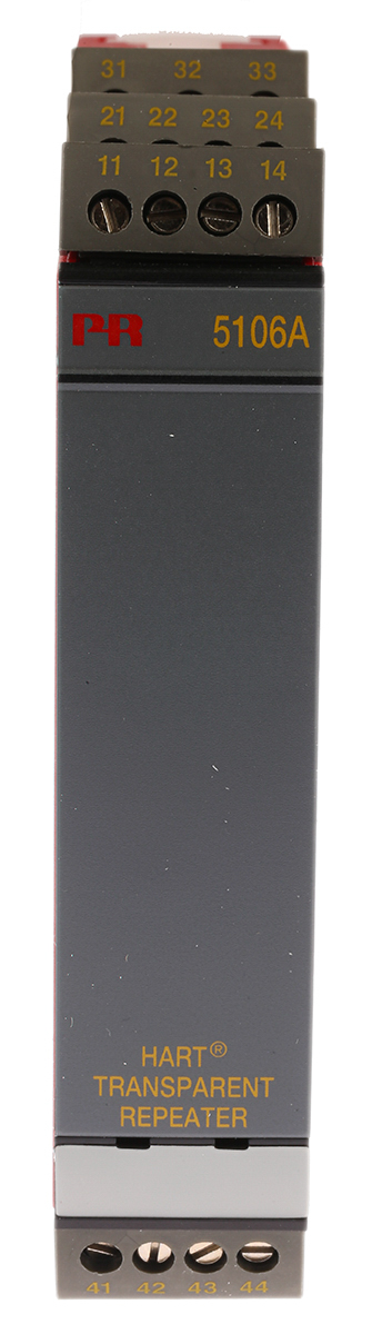 PR Electronics 5106A Series Transparent Repeater, Current Input, Current Output, 21.6 V ac, 253 V ac, 19.2V dc, 300 V dc