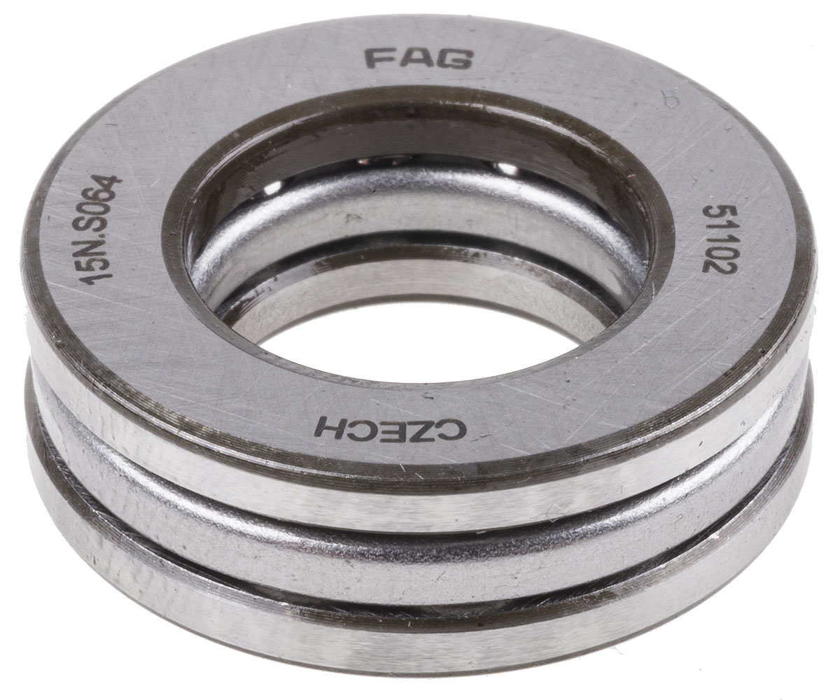 FAG 51102 1 Row Ball Bearing - 15 mm ID, 28 mm OD