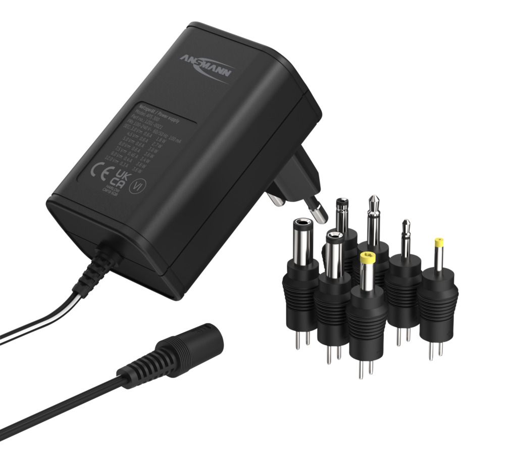Ansmann 3.6 W AC/DC Adapter AC/DC Adapter Type C 3V dc Output, 600 mA