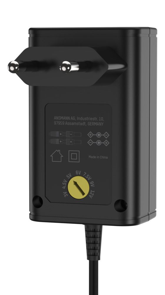 5111233 Ansmann 3.6 W AC/DC Adapter AC/DC Adapter Type C 3V dc Output, 600 mA