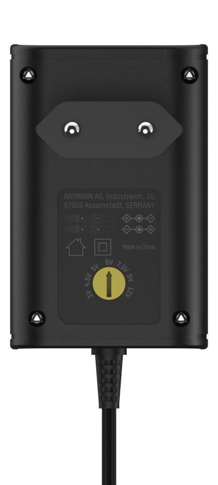 5111243 Ansmann 12 W AC/DC Adapter AC/DC Adapter Type C 12V dc, 3 V dc, 4.5 V dc, 5 V dc, 6 V dc, 7.5 V dc, 9 V dc Output, 1 A
