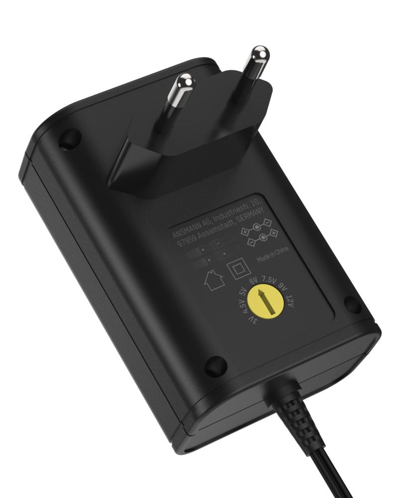 5111243 Ansmann 12 W AC/DC Adapter AC/DC Adapter Type C 12V dc, 3 V dc, 4.5 V dc, 5 V dc, 6 V dc, 7.5 V dc, 9 V dc Output, 1 A