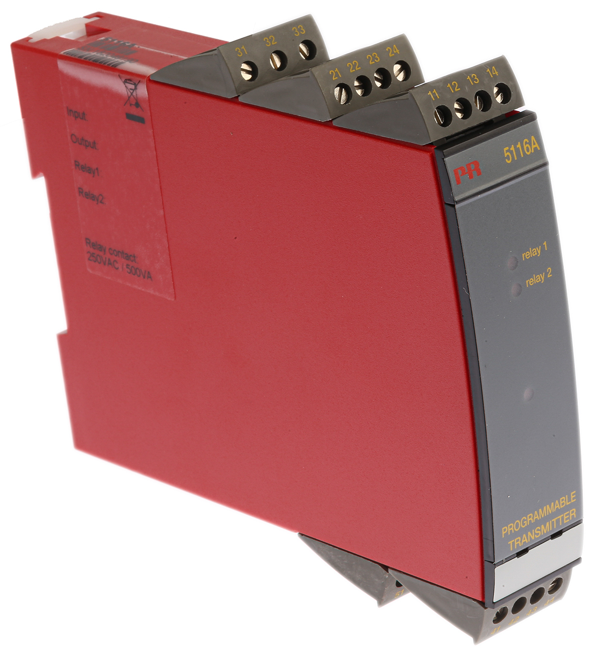 5116a PR Electronics 5 Series Signal Conditioner, Voltage Input, Current Output, 21.6V, 253 V Supply