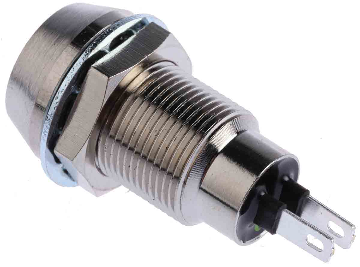 512-532-76 Marl 512 Series Panel Mount LED Indicator, Green Panel Mount Indicator, Solder Tab Termination 230V dc 4 mA, IP67, 12.7