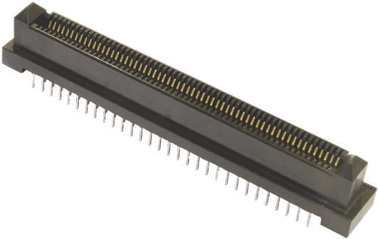 TE Connectivity 1FHP Series Straight Backplane Connector Male, Surface Mount, 64-Contacts, 1 mm Pitch, 2 Row, Solder