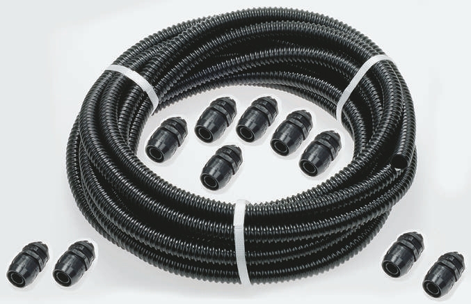 RS PRO, 20 mm Nominal Diameter, Polyvinyl Chloride, Black
