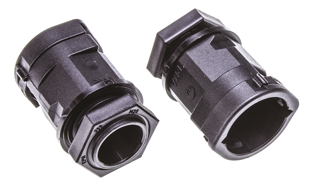 513-2376 RS PRO, 20 mm Nominal Diameter, Plastic, Black