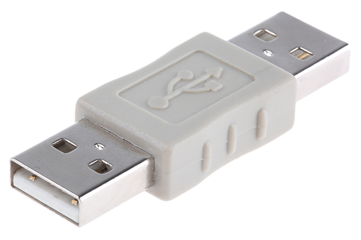 RS PRO USB Type A to Male to USB Type A Male Adapter